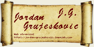 Jordan Grujesković vizit kartica